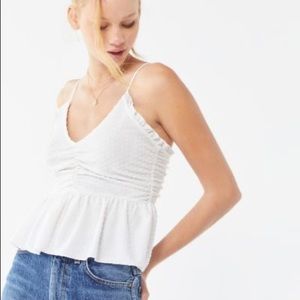 Urban Outfitters Ella Ruched Peplum Cami